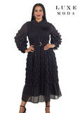 Luxe Moda 481 black maxi dress