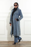 Luxe Moda 486 denim trench coat