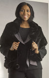 Lily & Taylor A102 black mink shawl