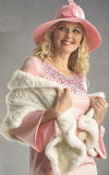 Lily & Taylor A102 ivory mink shawl