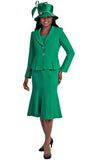 Lily & Taylor 2834 green skirt suit