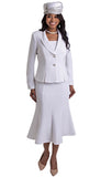 Lily & Taylor 2834 white skirt suit