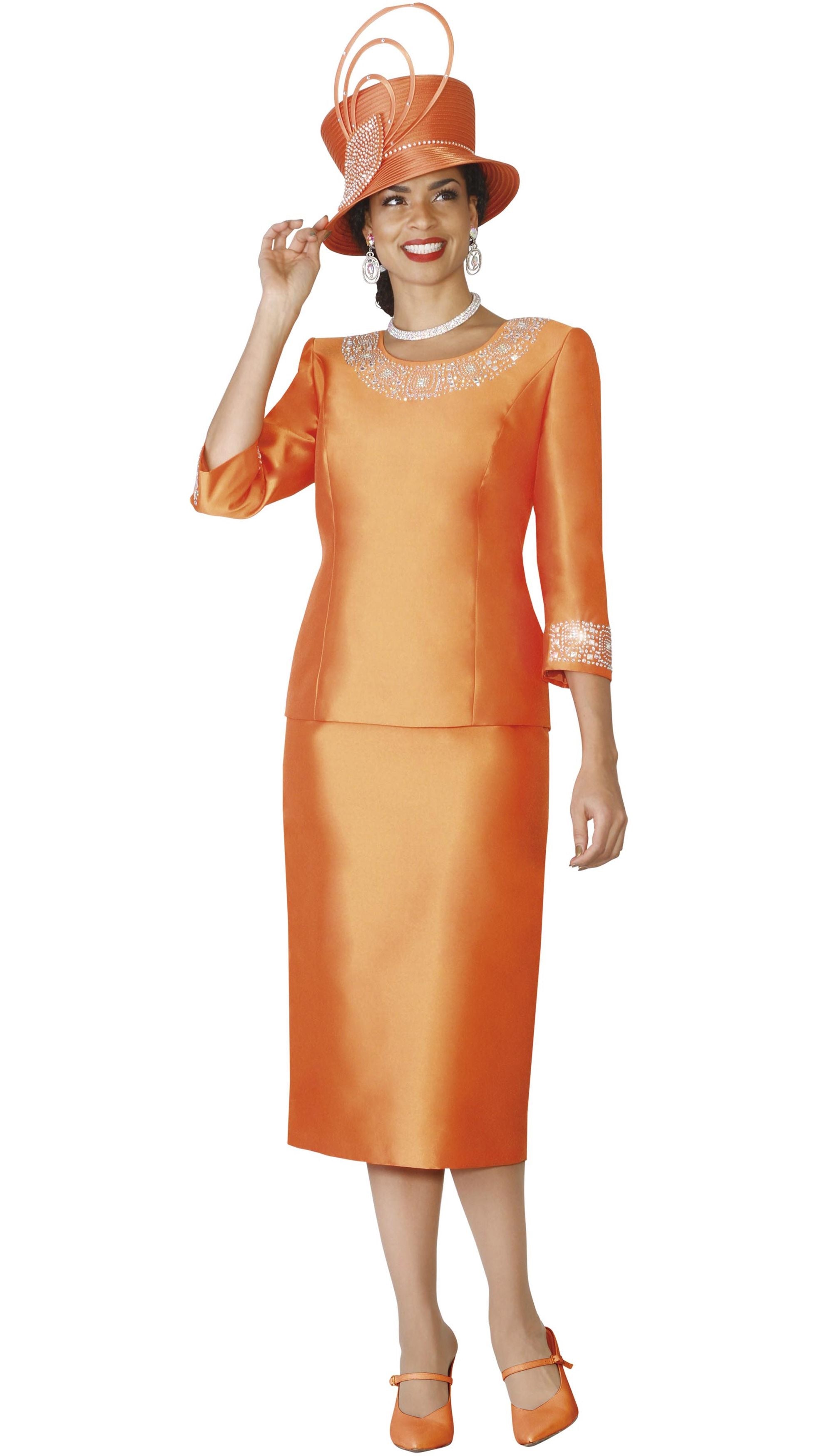 Lily_Taylor3219orangeskirtsuit