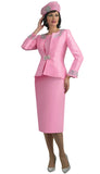 Lily & Taylor 3800 pink skirt suit