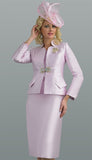 Lily and Taylor 3953 pink skirt suit