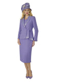 Lily & Taylor 4303 purple skirt suit