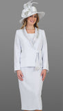 Lily & Taylor 4303 white skirt suit