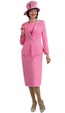 Lily & Taylor 4586 pink skirt suit