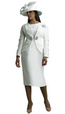 Lily & Taylor 4593 ivory skirt suit
