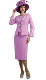 Lily & Taylor 4594 rose pink skirt suit