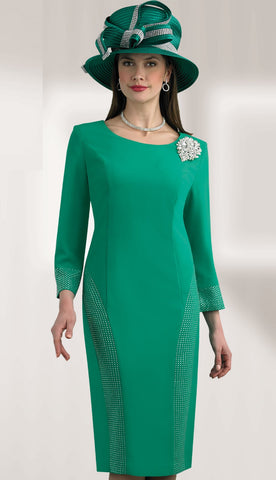 Lily & Taylor 4670 emerald greem dress