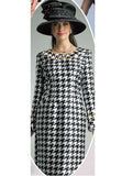 Lily & Taylor 4712 houndstooth print dress