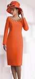 Lily & Taylor 4787 orange dress