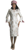 Lily & Taylor 4872 dusty pink dress
