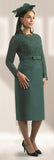 Lily and Taylor 5069 hunter green lace dress