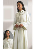 Lily & Taylor 5075 ivory skirt suit