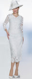 Lily & Taylor 5117 White skirt suit