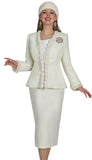 Lily & Taylor 5189 Ivory Skirt Suit