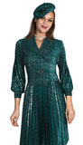 Lily & Taylor 5196 hunter green maxi dress