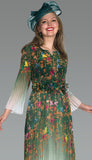 Lily & Taylor 5197 green maxi dress