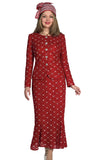 Lily & Taylor 5203 red lace skirt suit