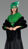 Lily & Taylor 5207 green skirt suit