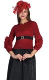 Lily & Taylor 5207 red skirt set