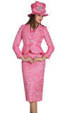 Lily & Taylor 5219 pink skirt suit