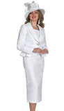Lily & Taylor 5219 white skirt suit