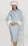 Lily & Taylor 5221 ivory skirt suit