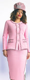 Lily & Taylor 731 pink skirt suit