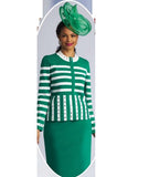 Lily & Taylor 778 emerald skirt suit