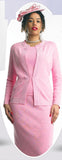 Lily & Taylor 793 pink skirt suit