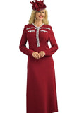 Lily & Taylor 890 wine dress
