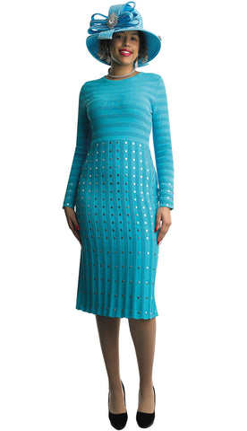 Lily & Taylor 908 turquoise dress