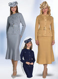 Lily & Taylor 922 knit skirt suit
