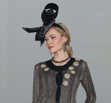 Lily & Taylor H920 black fascinator