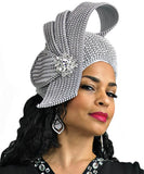 Lily and Taylor H951 Silver hat