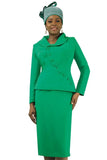 Lily & Taylor 4877 green skirt suit