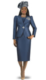 Lily & Taylor 4890 navy skirt suit