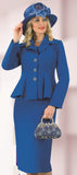 Lily & Taylor 4918 royal blue skirt suit