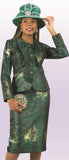 Lily & Taylor 4956 emerald green skirt suit