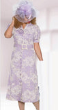 Lily & Taylor 4990 lavender purple midi dress