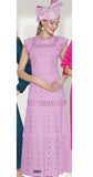 Lily & Taylor 5041 pink lace dress