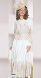 Lily & Taylor 5050 white skirt set