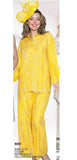 Lily & Taylor 5051 yellow pant set