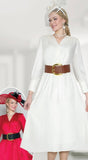 Lily & Taylor 5077 ivory tinsel dress