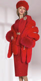 Lily and Taylor 5085 red skirt suit