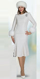 Lily & Taylor 5086 ivory midi dress