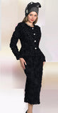 Lily & Taylor 5145 black skirt suit